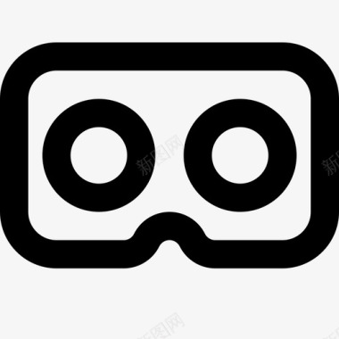 虚拟现实护目镜纸板oculus图标图标