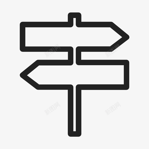 方向箭头指示图标svg_新图网 https://ixintu.com 指向 指示 方向 箭头 道路