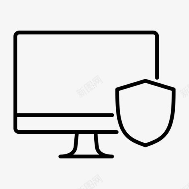 保护计算机防病毒计算机安全图标图标