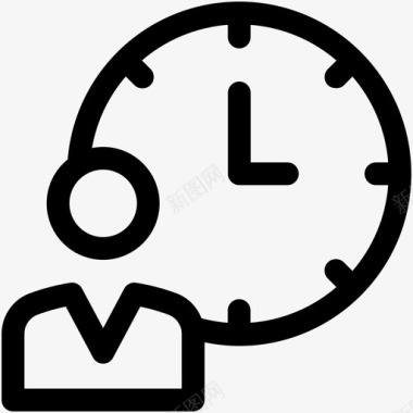 计时器商人时钟图标图标