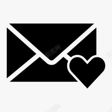 电子邮件黑邮件信封图标图标
