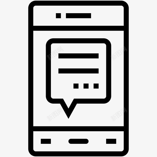 手机短信通讯短信图标svg_新图网 https://ixintu.com seo网页优化线图标 手机短信 最新技术 短信 聊天泡泡 通讯