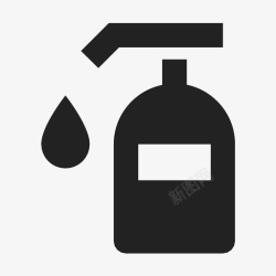 泡沫洗手液手肥皂洗手液分配器图标高清图片