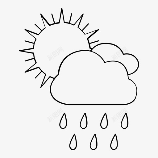 部分下雨天气太阳图标svg_新图网 https://ixintu.com 人和天气概述 光 变化 天气 太阳 振荡 放牧 无线 最新技术 跳动 部分下雨