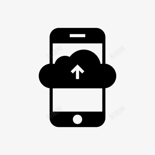 云上传数据移动图标svg_新图网 https://ixintu.com 云上传 存储 数据 移动 移动功能填充