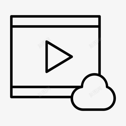 电影云摄像机在线视频图标svg_新图网 https://ixintu.com 在线视频 摄像机 流媒体 电影云 视频播放 视频播放器