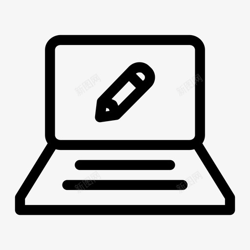 编辑笔记本电脑创建标记图标svg_新图网 https://ixintu.com 书写 创建 标记 编辑笔记本电脑 铅笔