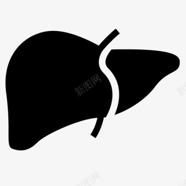 肝脏癌症人类图标图标