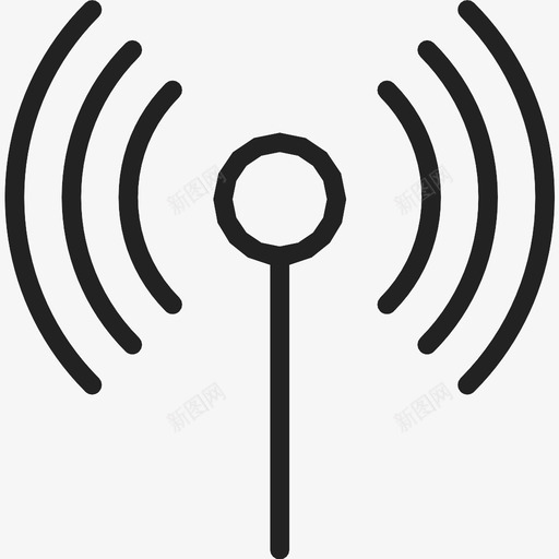 wifi雷达无线图标svg_新图网 https://ixintu.com wifi 无线 雷达