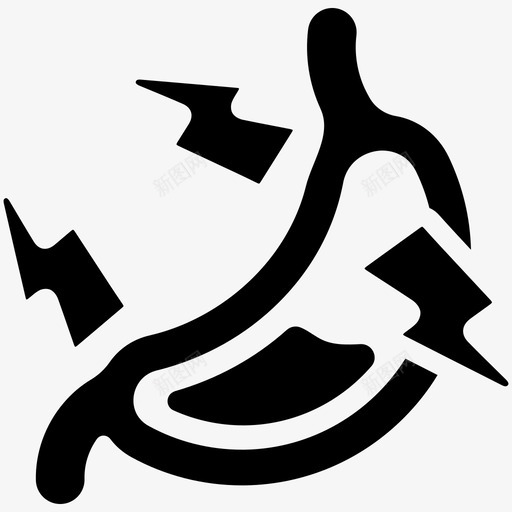 胃痛疾病器官图标svg_新图网 https://ixintu.com 医疗保健 器官 疾病 胃痛