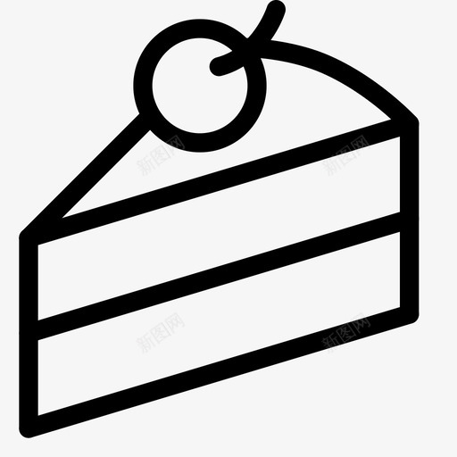 蛋糕甜点吃图标svg_新图网 https://ixintu.com 吃 甜点 蛋糕 食物