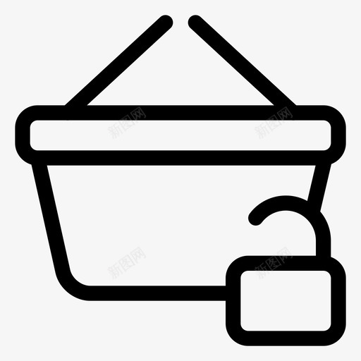 篮子市场购物图标svg_新图网 https://ixintu.com dottie 商店 市场 篮子 解锁 购物
