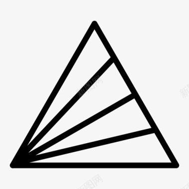 三角形中的线抽象的几何的图标图标