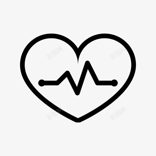 心跳频率脉搏图标svg_新图网 https://ixintu.com 医疗保健 心跳 脉搏 节律 频率