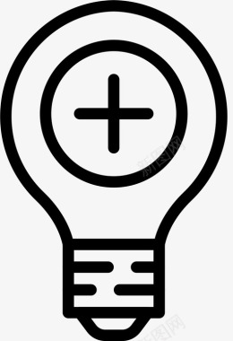 加电建筑灯泡图标图标