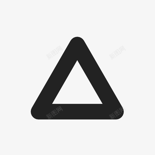 三角形箭头按钮图标svg_新图网 https://ixintu.com 三角形 向上 形状 按钮 箭头