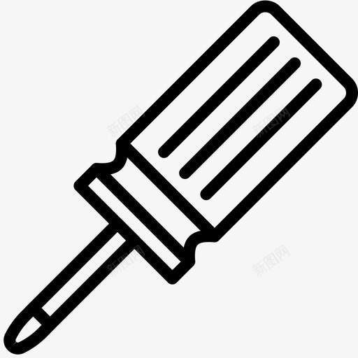 螺丝刀建筑工具图标svg_新图网 https://ixintu.com 工作 工具 建筑 粉碎图标建筑轮廓 螺丝刀