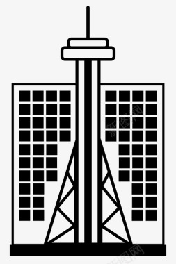 塔楼摩天大楼sim卡图标图标