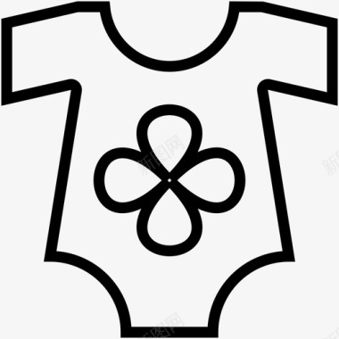 婴儿衬衫衣服连体衣图标图标