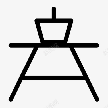 野餐桌篮子家具图标图标