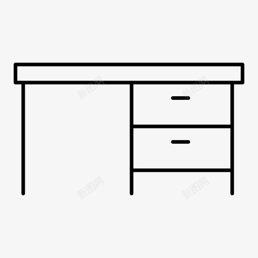 书桌家具家图标svg_新图网 https://ixintu.com 书桌 办公室 家 家具 家用 桌子