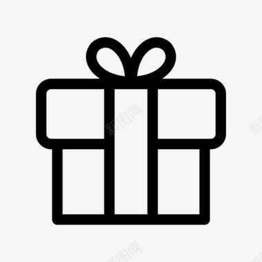 礼品盒生日礼品卡图标图标