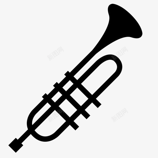 小号吹乐器图标svg_新图网 https://ixintu.com 乐器 吹 小号 音乐 音乐和音频符号