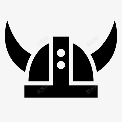 北欧海盗头盔角图标svg_新图网 https://ixintu.com 北欧海盗 头盔 战争 战争和武器雕文 角 金属