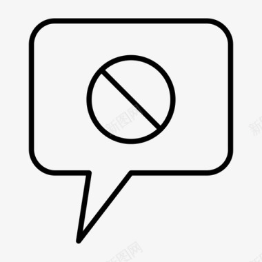 阻止聊天聊天应用程序对话图标图标