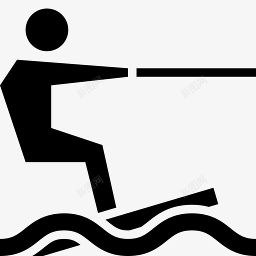 臭鼬船运动图标svg_新图网 https://ixintu.com 人类象形文字 冲浪 水 臭鼬 船 运动