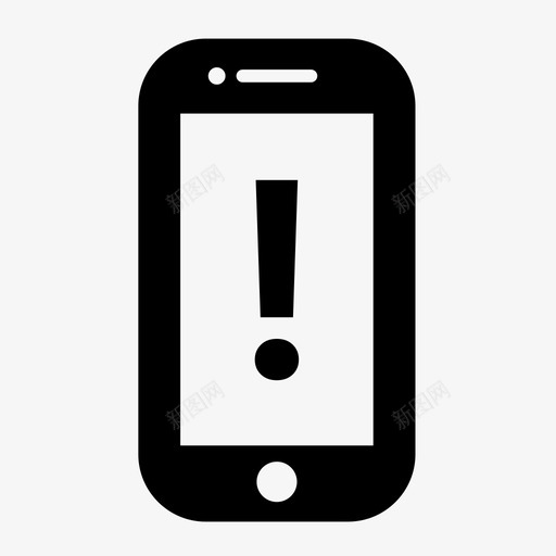 智能手机通知注意错误消息图标svg_新图网 https://ixintu.com iphone通知 智能手机感叹号 智能手机通知 注意 电话警报 错误消息