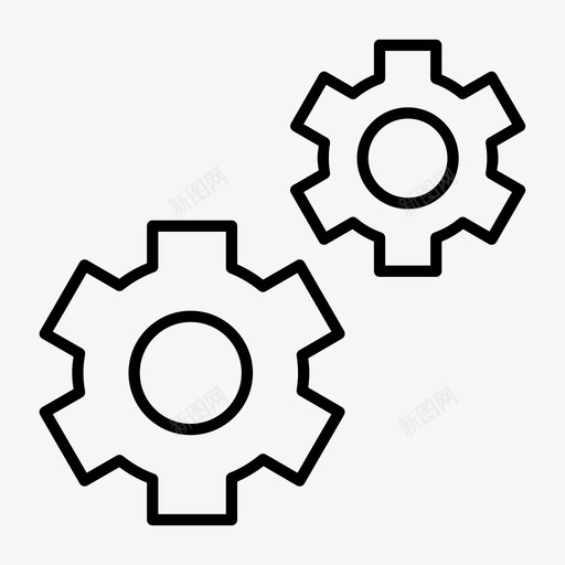 齿轮仪器机制图标svg_新图网 https://ixintu.com 仪器 机制 网站开发 设置 选项 齿轮