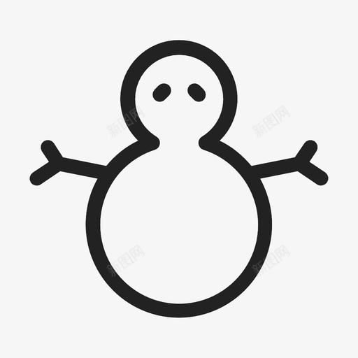 雪人圣诞节雪雕图标svg_新图网 https://ixintu.com 冬天 圣诞节 雪人 雪雕