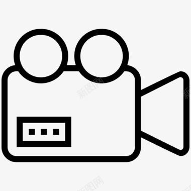 摄像机视频记录网络和通信图标图标