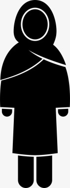 巴基斯坦女装头巾穆斯林图标图标