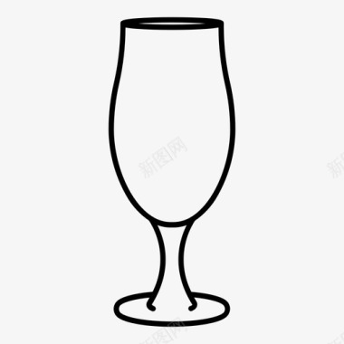 玻璃啤酒圣杯图标图标