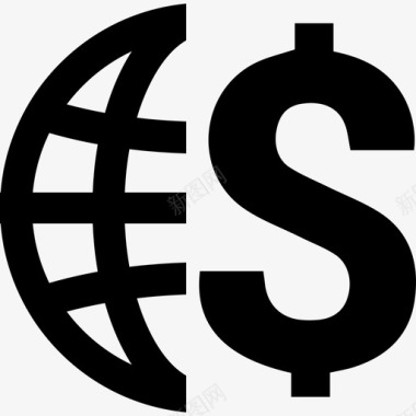 全球货币世界贸易全球图标图标