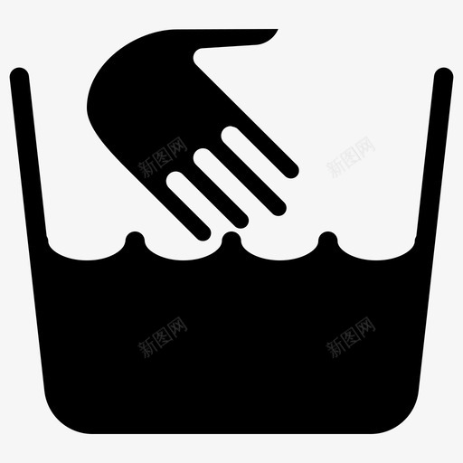 仅手洗衣服手势图标svg_新图网 https://ixintu.com 仅手洗 手势 洗涤 衣服 象形图实心图标