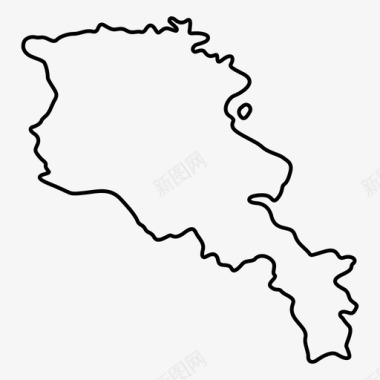 亚美尼亚语国家地图亚美尼亚共和国图标图标