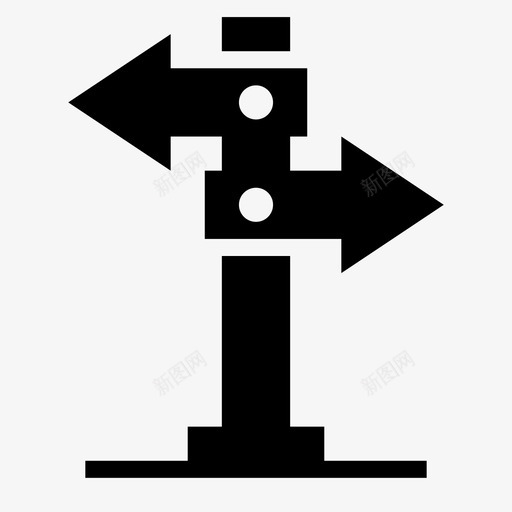 路标十字路口决断图标svg_新图网 https://ixintu.com 决断 十字路口 方向 物体字形 路标