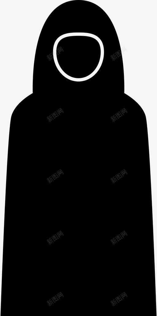 阿拉伯女装人穿图标svg_新图网 https://ixintu.com 人 民族服装 穿 阿拉伯女装