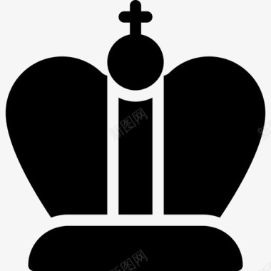 国王国际象棋王冠图标图标