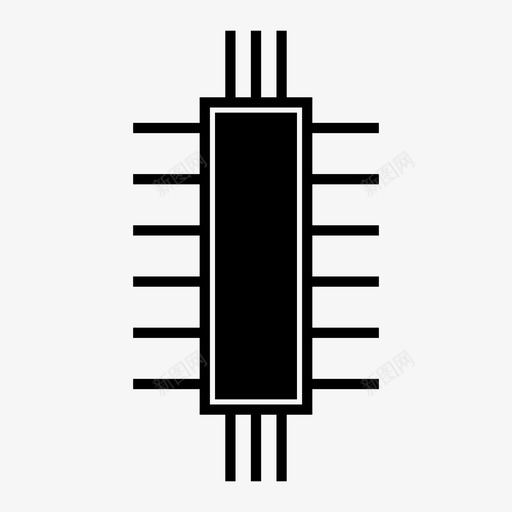 晶体管芯片电路图标svg_新图网 https://ixintu.com 晶体管 物联网 电子产品 电路 芯片 计算机部件