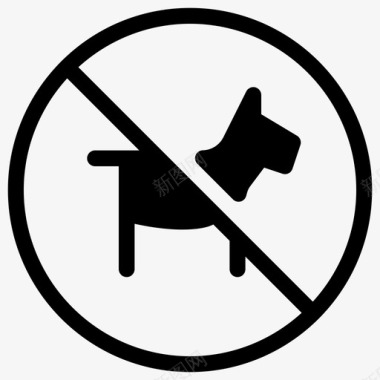 禁止狗警告禁止图标图标