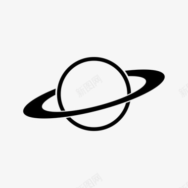 环状行星天文学土星图标图标