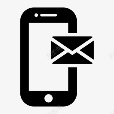 智能手机短信电子邮件信使图标图标