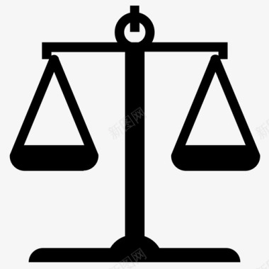 正义尺度判决法律图标图标