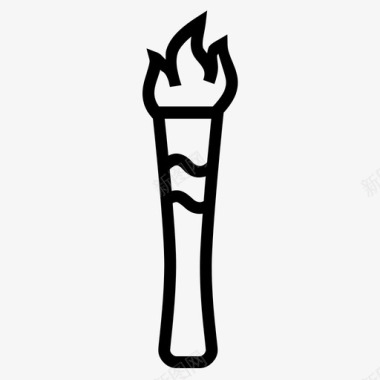 奥运火炬火游行图标图标