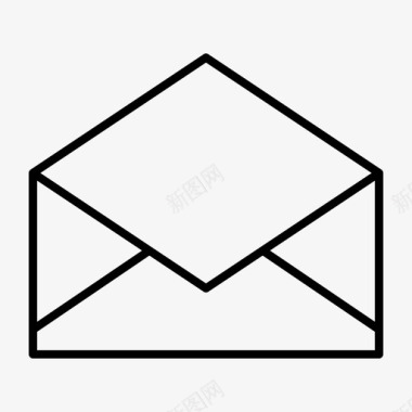 打开的信封电子邮件信件图标图标