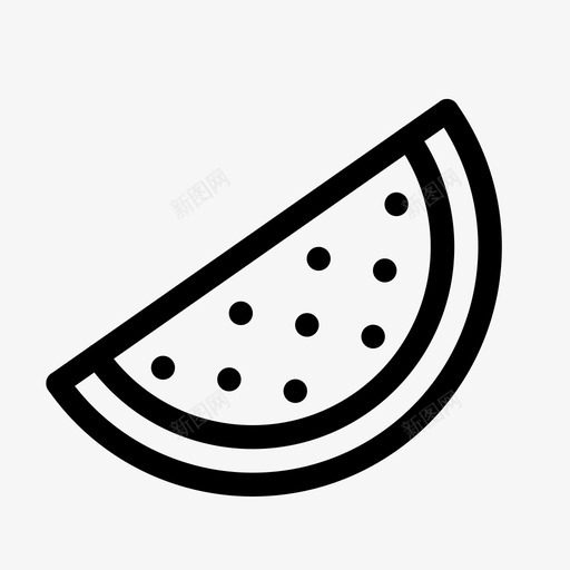 西瓜吃食物图标svg_新图网 https://ixintu.com 吃 多蒂 水果 自然 西瓜 食物